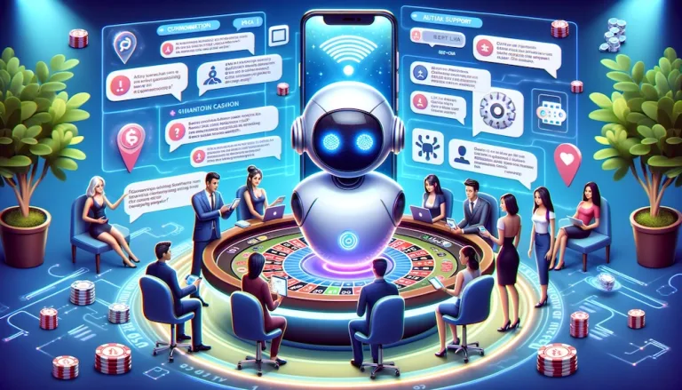 AI powered chatbots on online casino customer service.