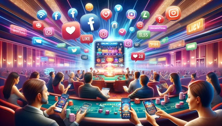 social media on online casino