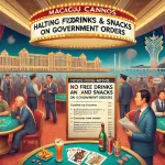 Macau casinos halting free drinks and snacks