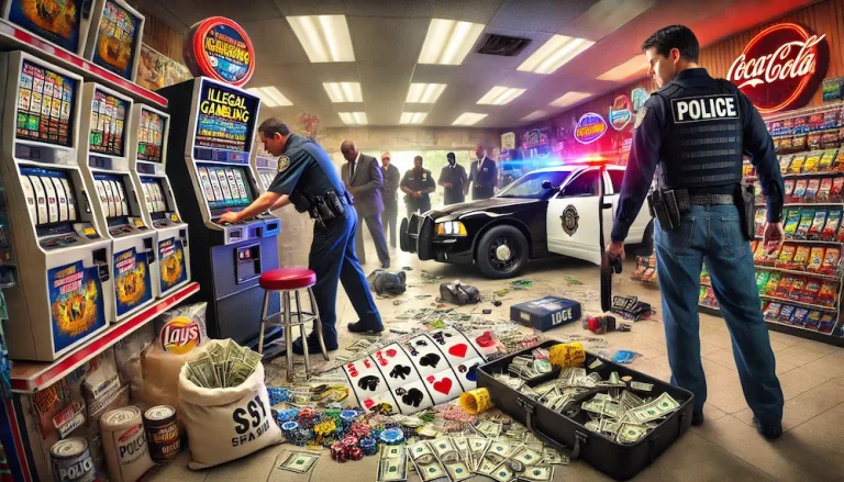 illegal gambling operation uncovered in a Tennessee convenience store raid